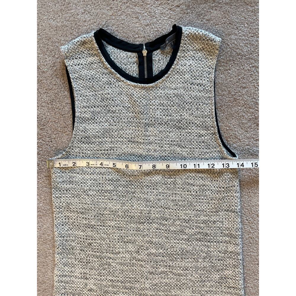 Vince Sweater Knit Sleeveless Sheath Dress Size S Gray Knee Length Academia - Picture 4 of 5